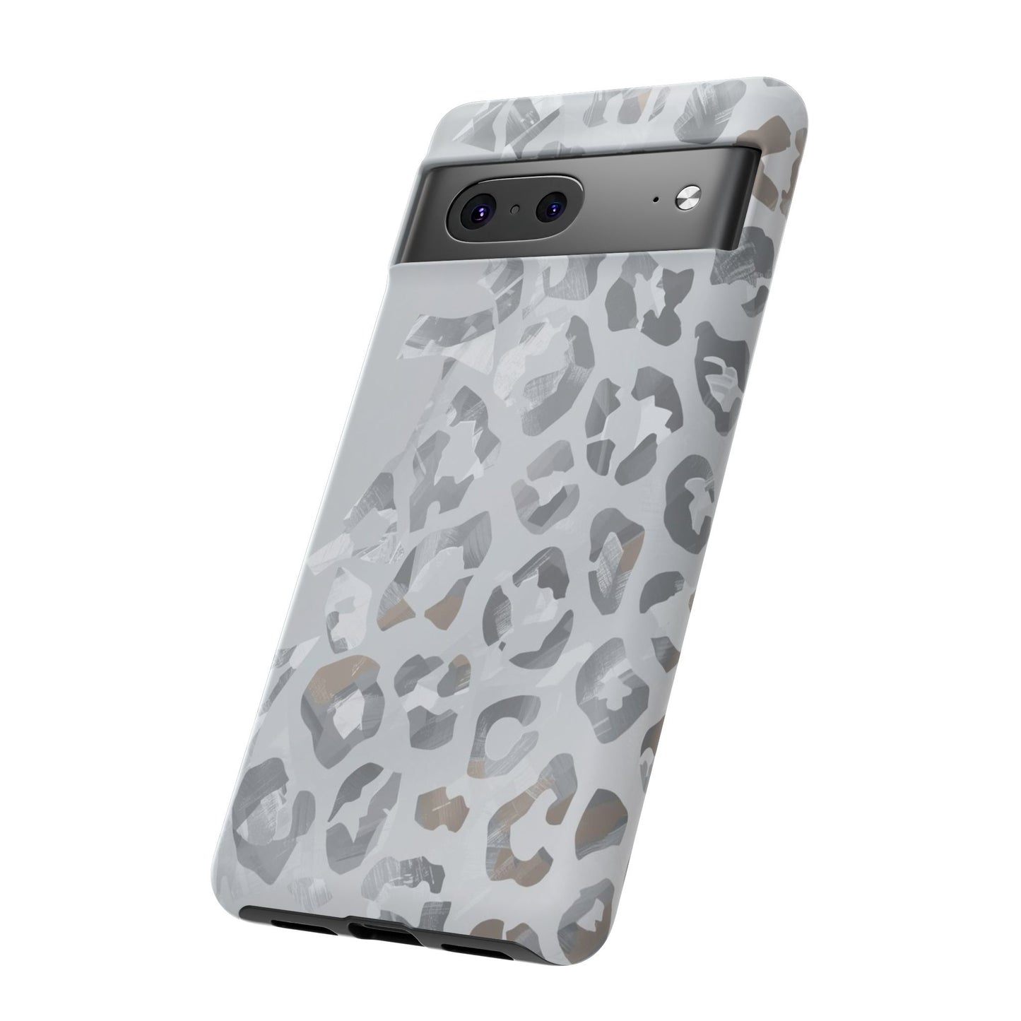 Silver Leopard Tough Phone Case