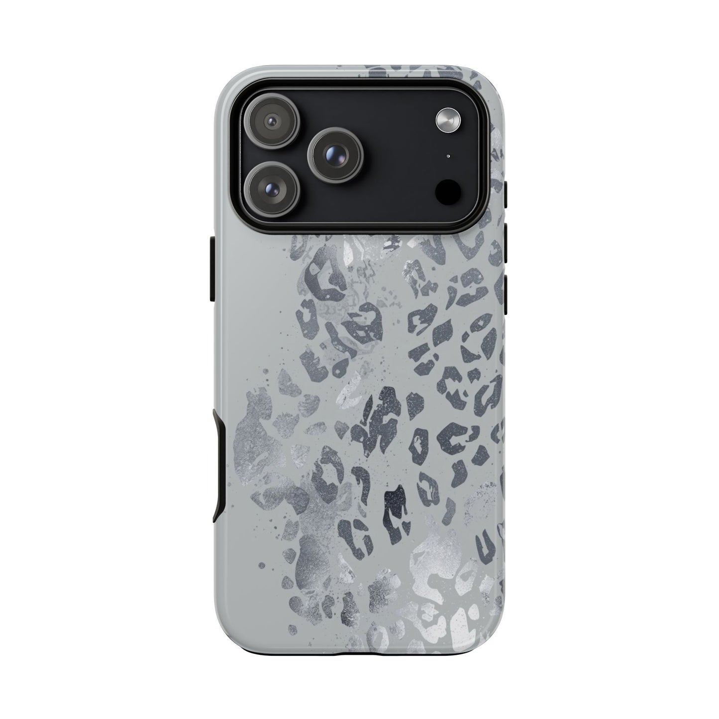 Gray Leopard Print Tough Phone Case