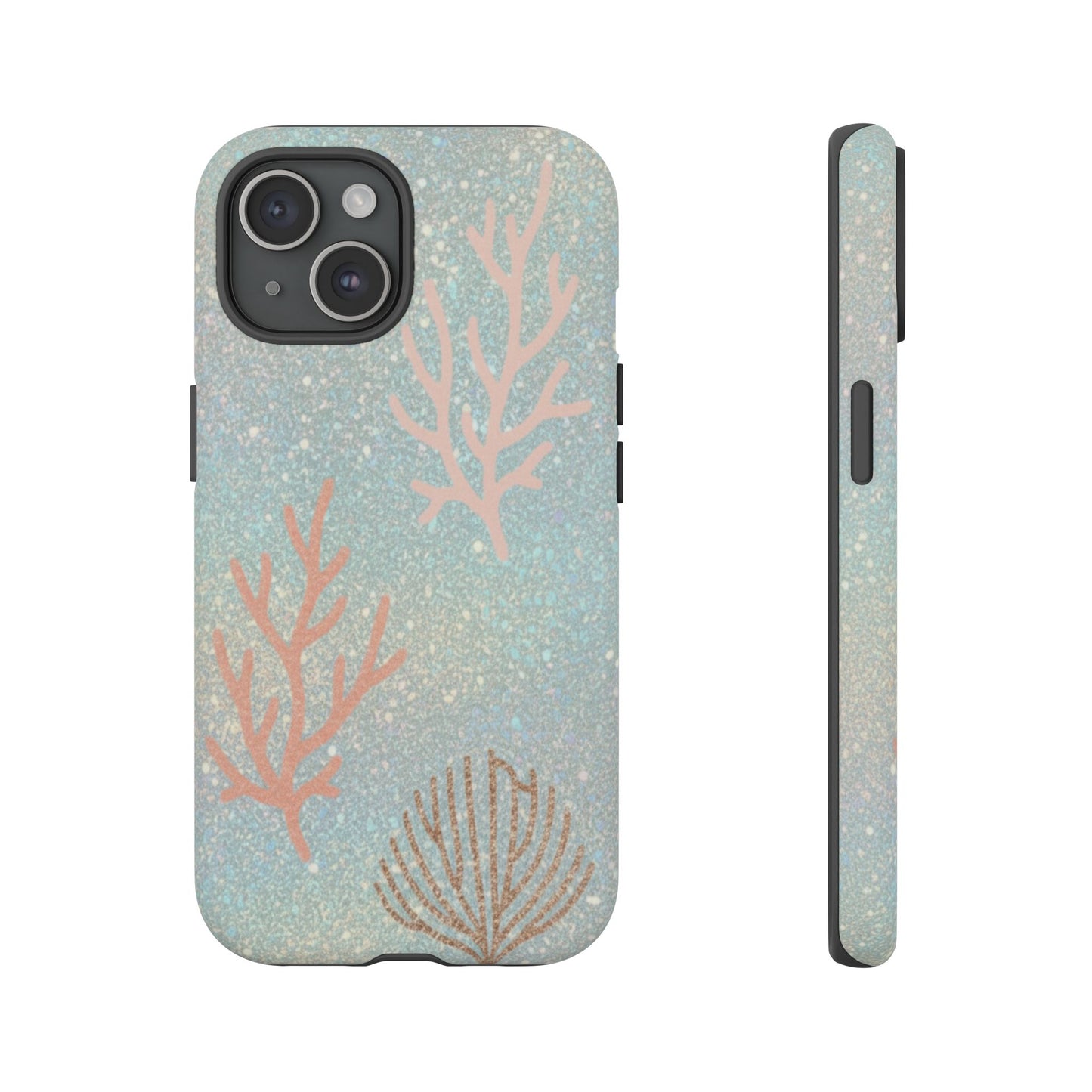 Seafoam Sparkle Phone Case – Coral & Seashell Tough Case