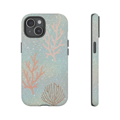 Seafoam Sparkle Phone Case – Coral & Seashell Tough Case