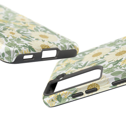 Daisy Meadow Tough Phone Case — Floral Protective Phone Cover