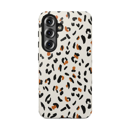 Leopard Print Tough Phone Case — Stylish Protective iPhone Cover