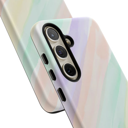 Pastel Watercolor Stripe Tough Phone Case