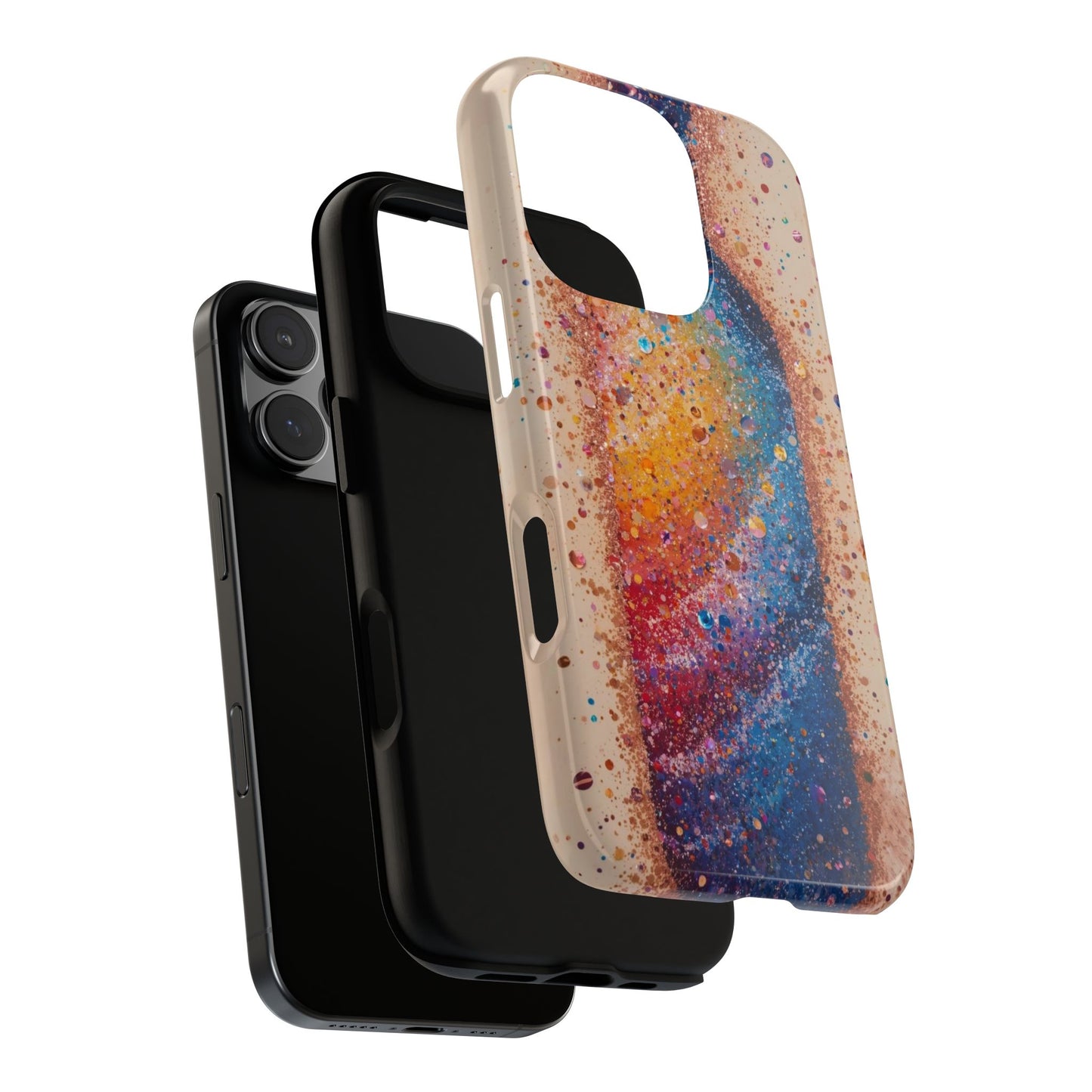 Galaxy Bottle Tough Phone Case — Colorful Nebula Splash iPhone Cover