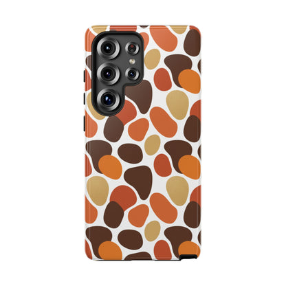 Phone Case — Retro Pebble Pattern in Warm Autumn Colors