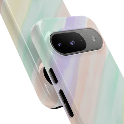 Pastel Watercolor Stripe Tough Phone Case