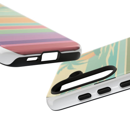 Tough Case — Retro Pastel Sunset Palm Tree Phone Case