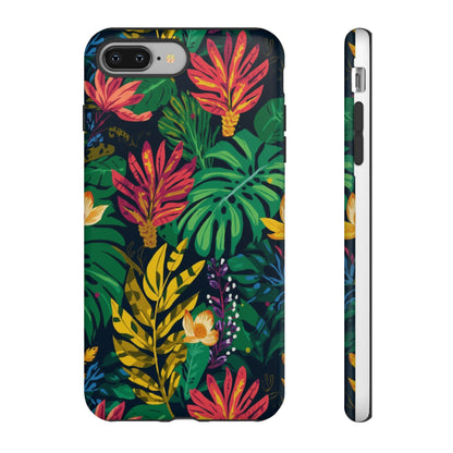 Tropical Floral Phone Case — Vibrant Jungle Leaf Protective Cover