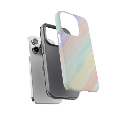 Pastel Watercolor Stripe Tough Phone Case
