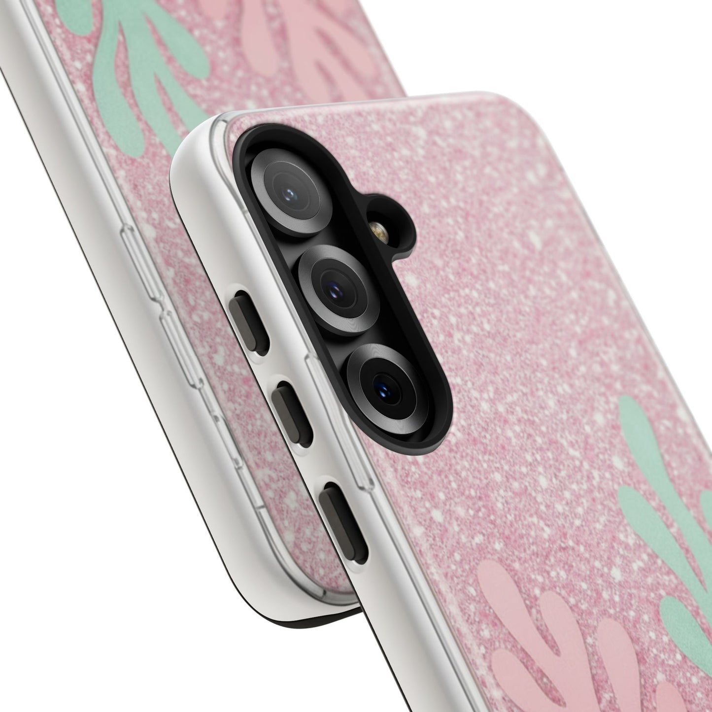 Pink Glitter Seaweed Tough Case - Sparkle Protective Phone Cover