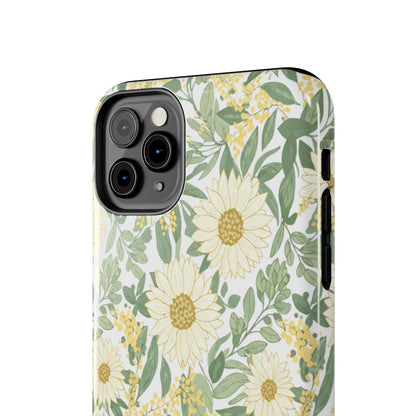 Daisy Meadow Tough Phone Case — Floral Protective Phone Cover