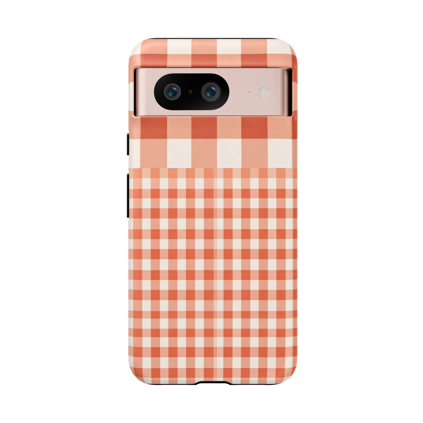 Buffalo Check Tough Phone Case — Orange Gingham Protective Cover
