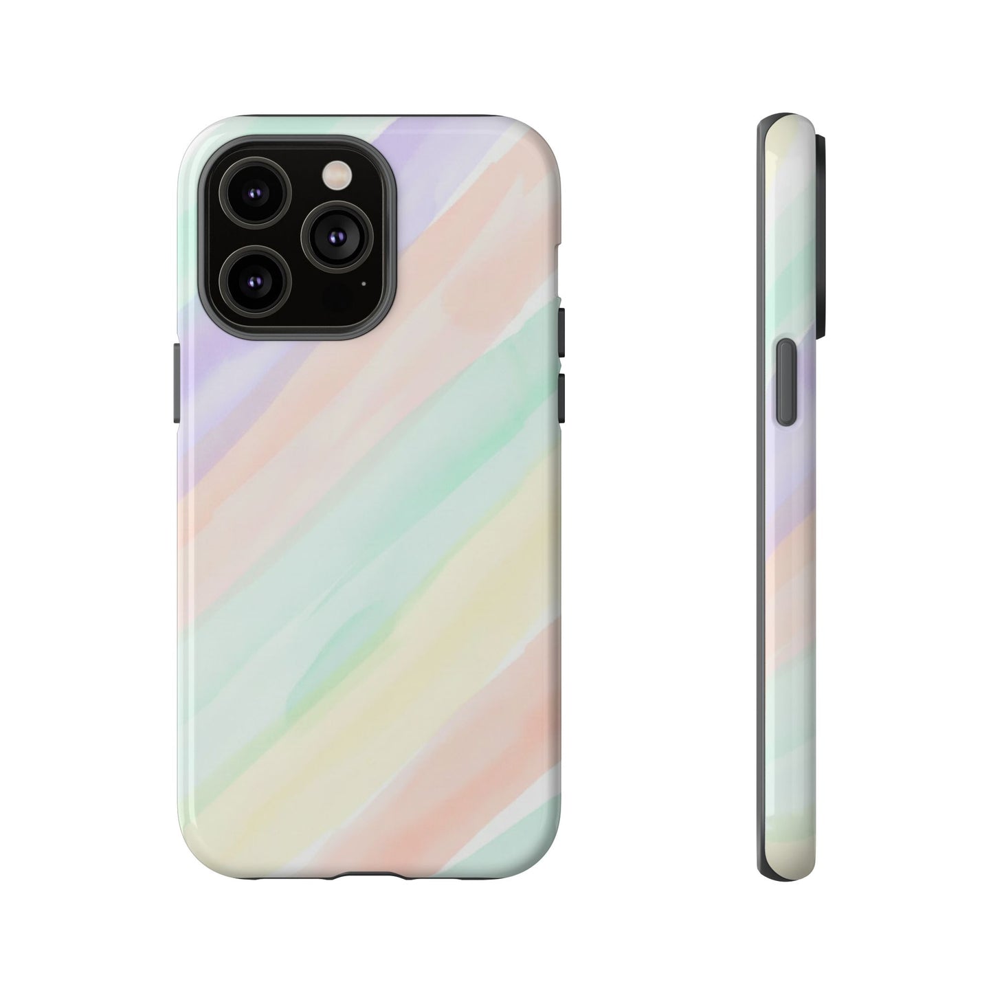 Pastel Watercolor Stripe Tough Phone Case