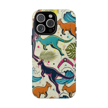 Tough Cases — Colorful Surfing Kangaroo Phone Case
