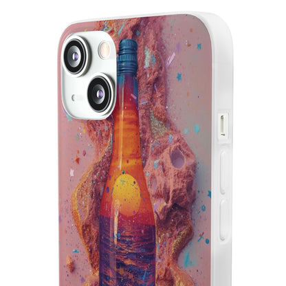 Phone Case — Surreal Sunset Bottle Art Flexible Protective Cover