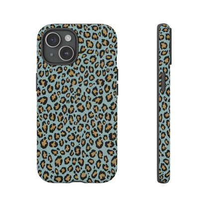 Leopard Print Tough Phone Case - Blue Cheetah Protective Cover
