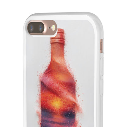 Galaxy Bottle Phone Case — Abstract Cosmic Beverage Design Flexible Case