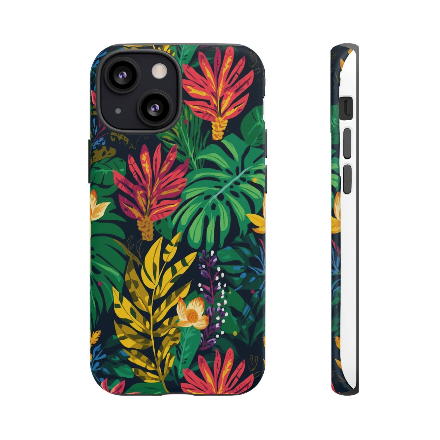 Tropical Floral Phone Case — Vibrant Jungle Leaf Protective Cover