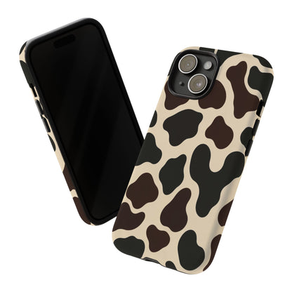 Cow Print Phone Case — Black & Cream Protective  Case