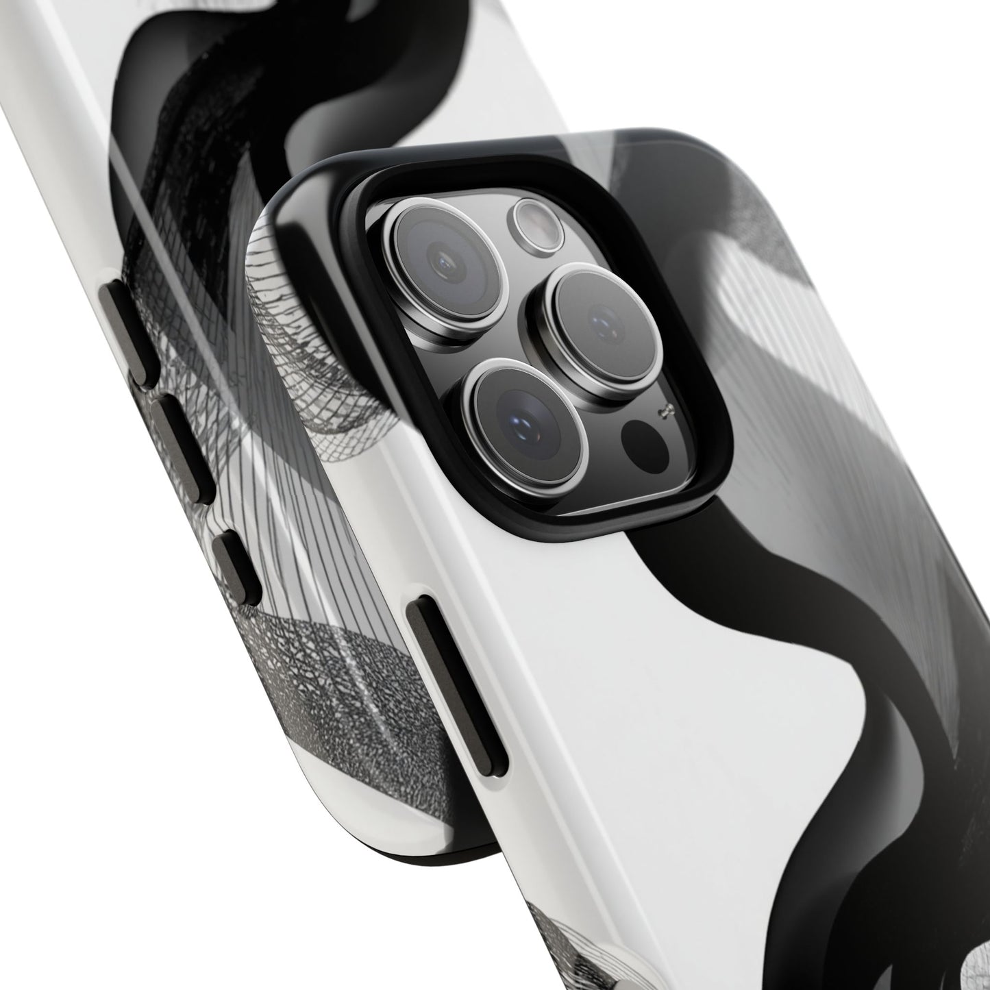 Phone Case — Monochrome Abstract Protective Cover