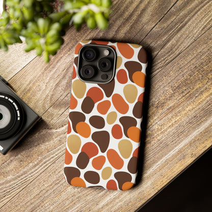 Phone Case — Retro Pebble Pattern in Warm Autumn Colors