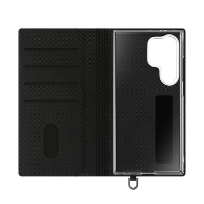 Checkerboard Flip Phone Case – Retro Black & Cream Geometric Wallet Case