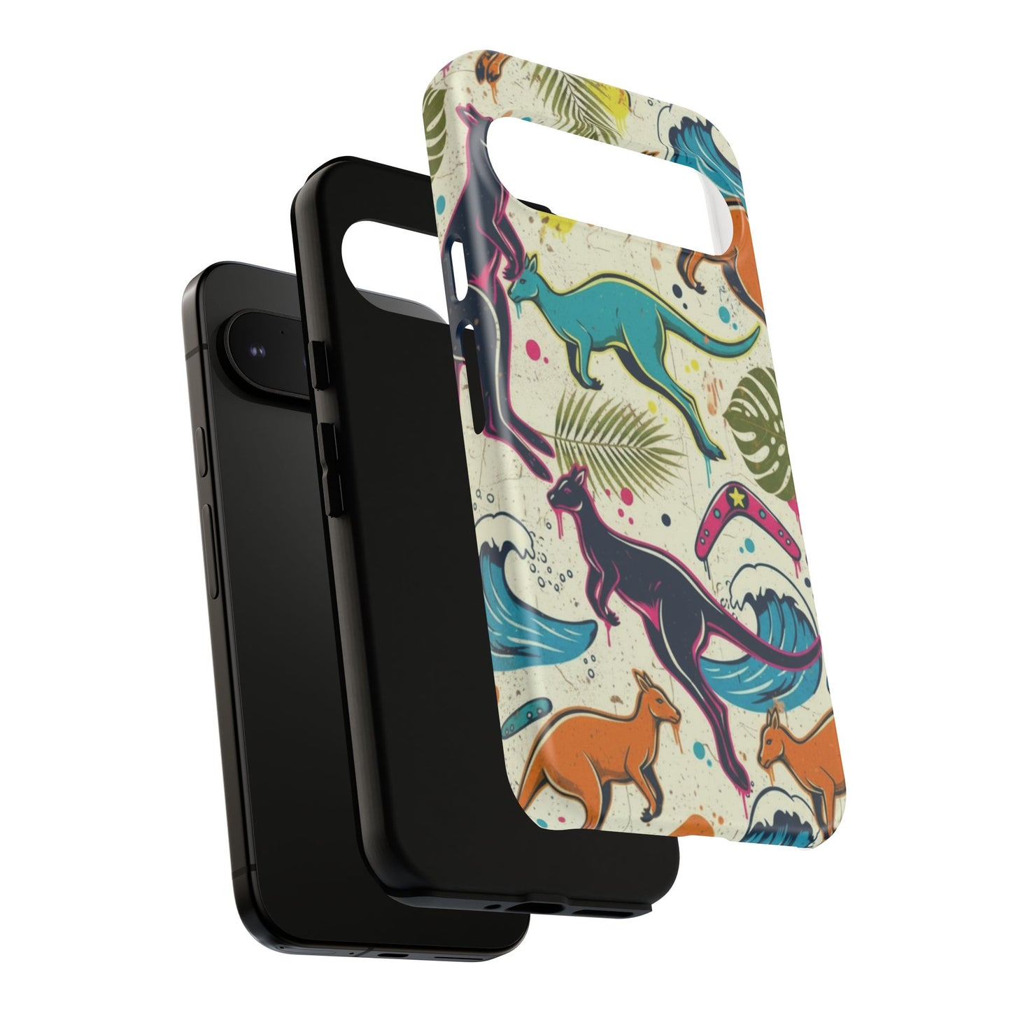 Tough Cases — Colorful Surfing Kangaroo Phone Case