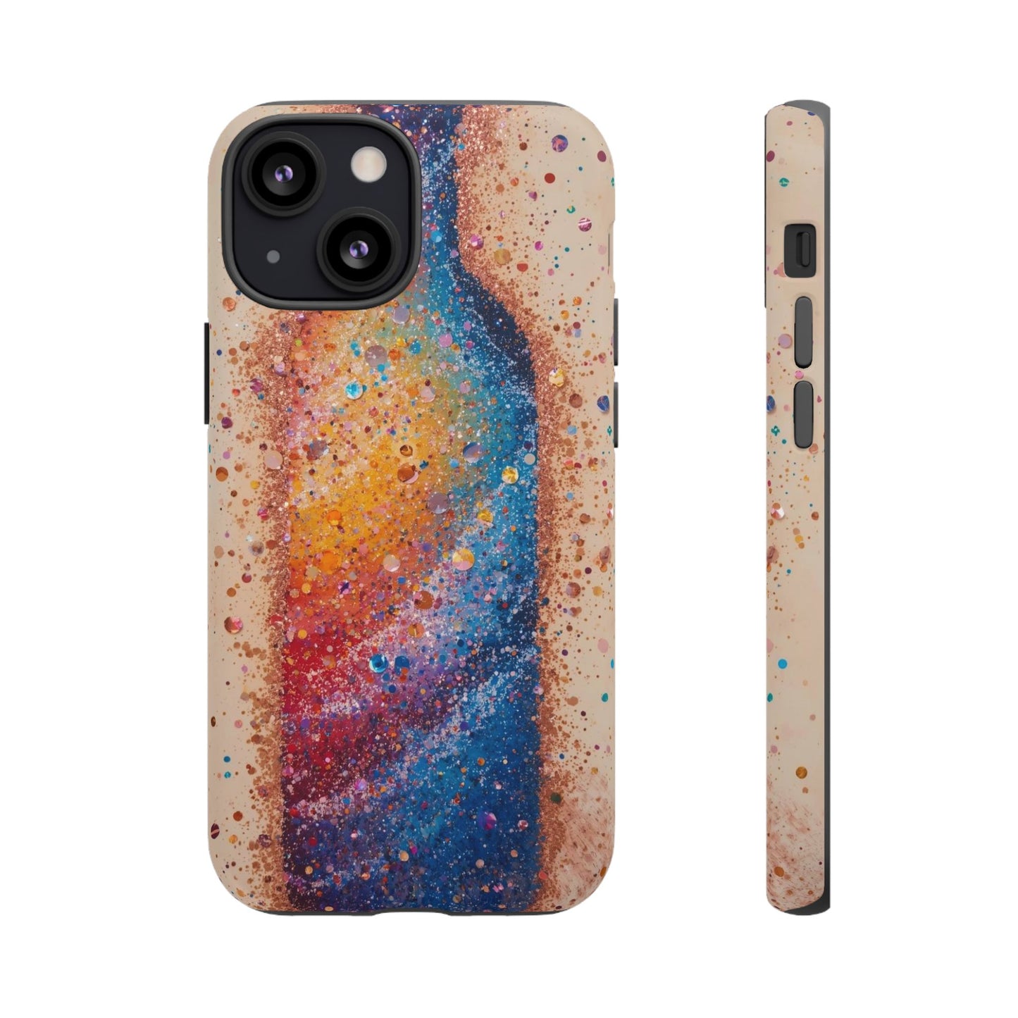 Galaxy Bottle Tough Phone Case — Colorful Nebula Splash iPhone Cover