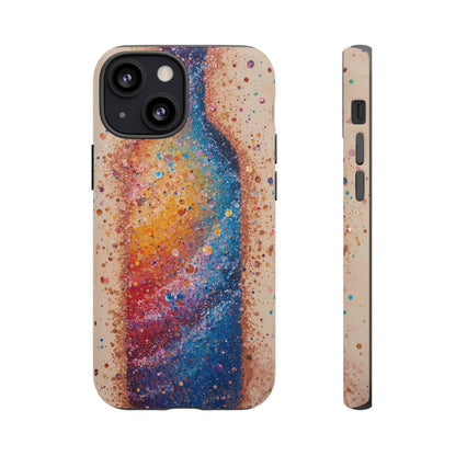 Galaxy Bottle Tough Phone Case — Colorful Nebula Splash iPhone Cover