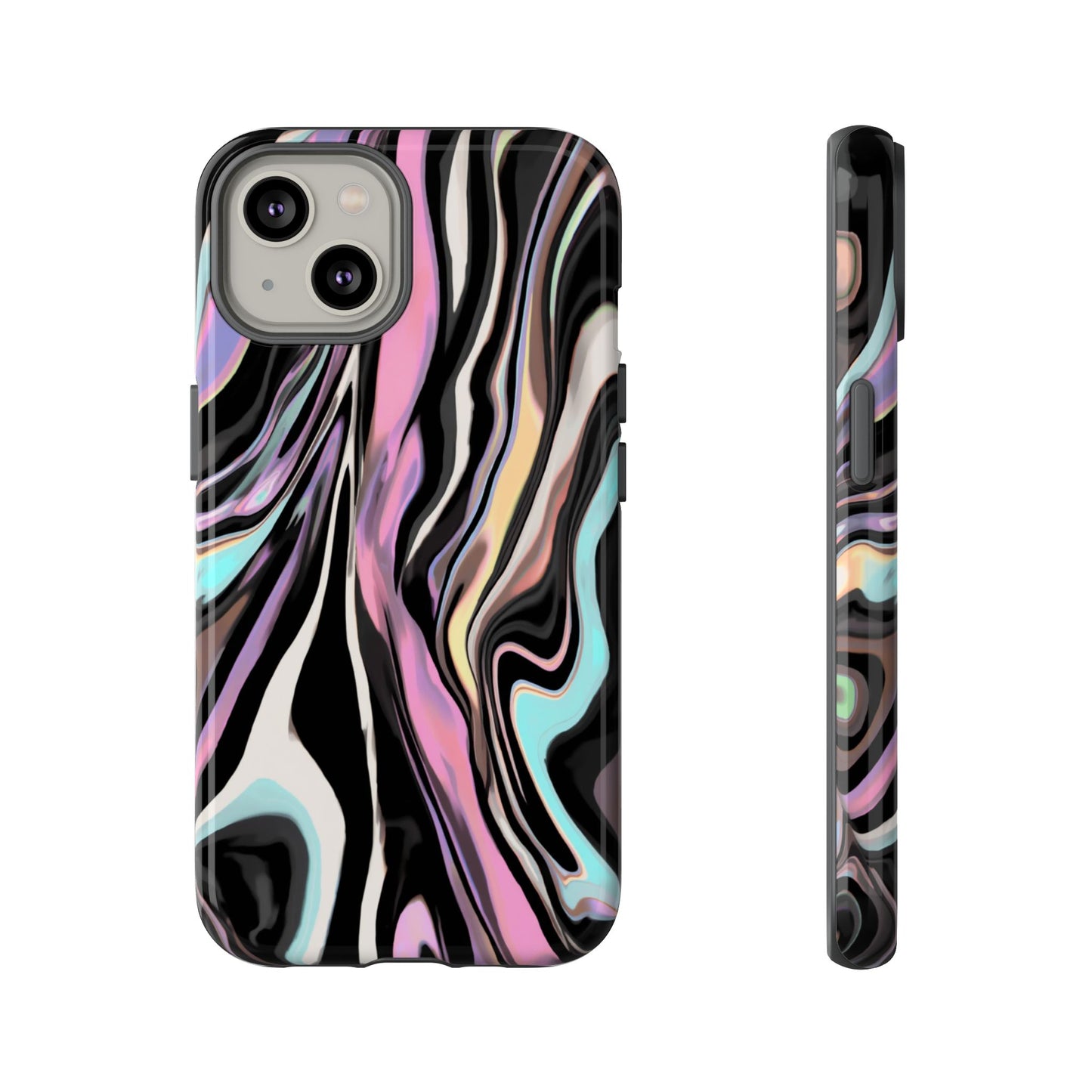 Abstract Marble Tough Phone Case — Pastel Swirl Protective Cover