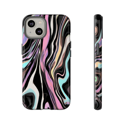Abstract Marble Tough Phone Case — Pastel Swirl Protective Cover