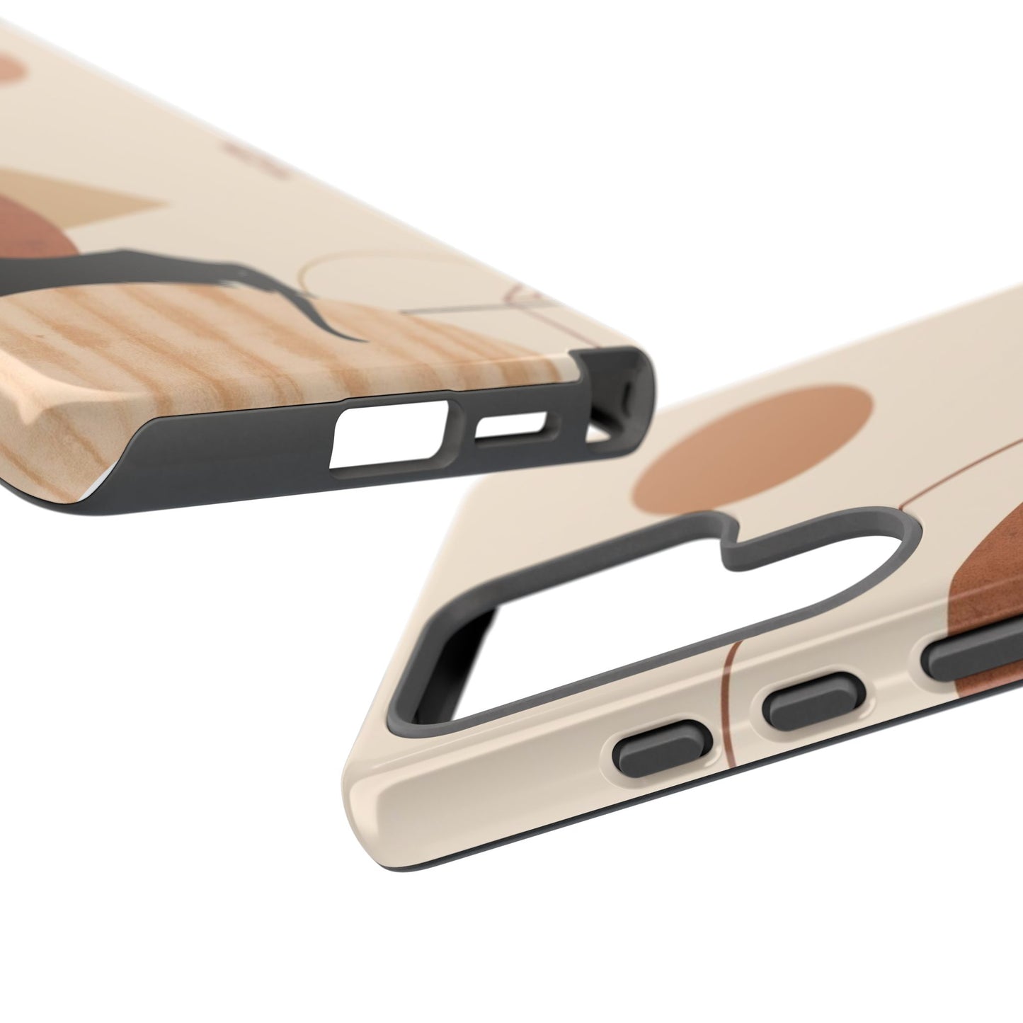 Abstract Earth Tones Phone Case — Minimal Geometric Design