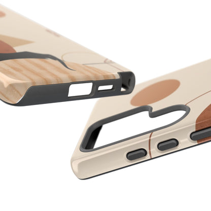 Abstract Earth Tones Phone Case — Minimal Geometric Design