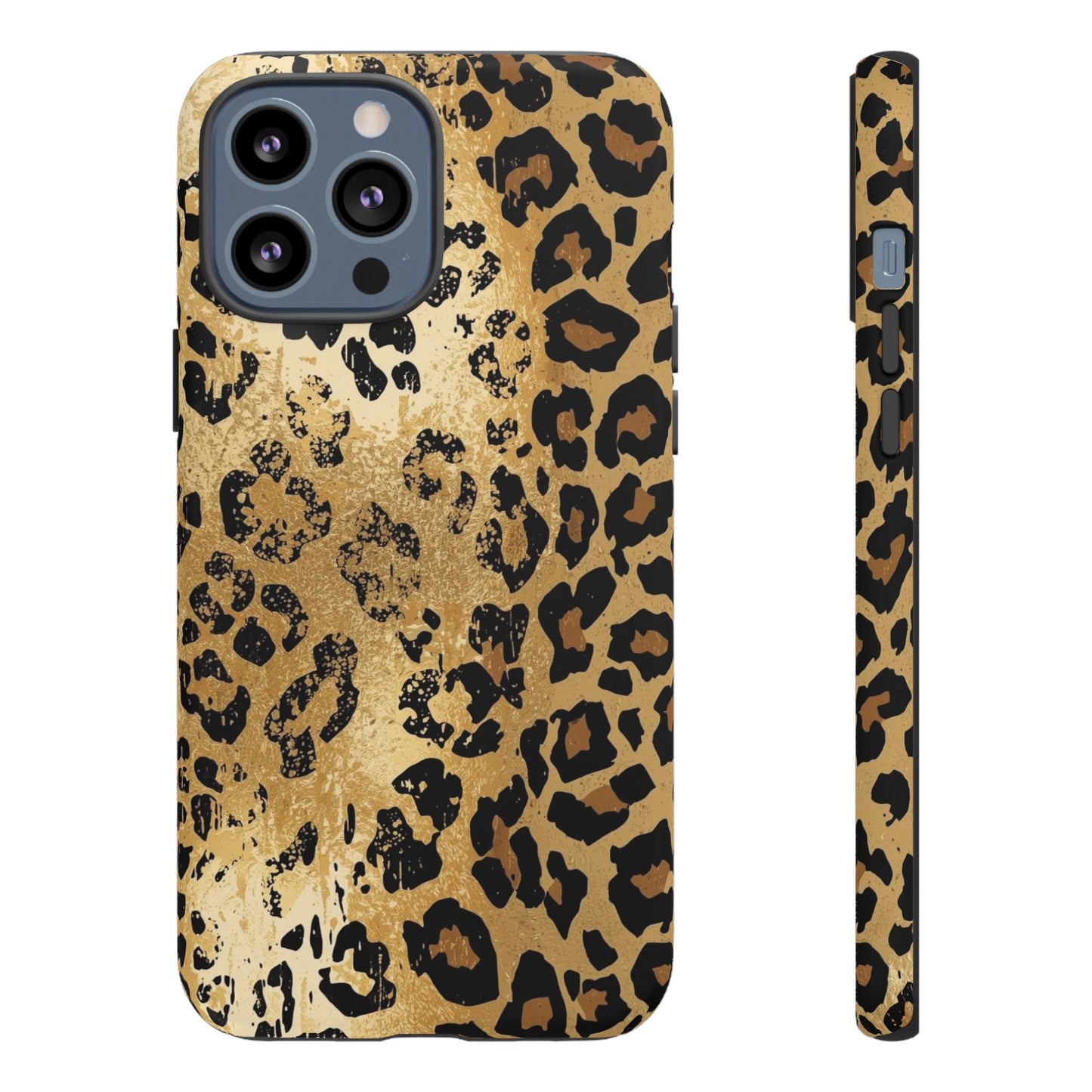 Leopard Print Tough Phone Case — Durable Protective iPhone Cover