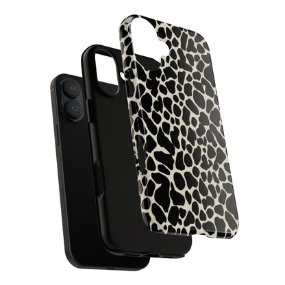 Black and White Cowhide Phone Case — Protective Tough Case