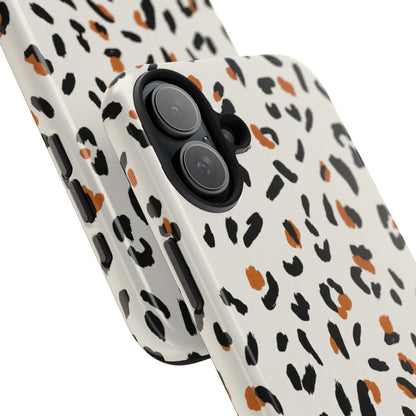 Leopard Print Tough Phone Case — Stylish Protective iPhone Cover