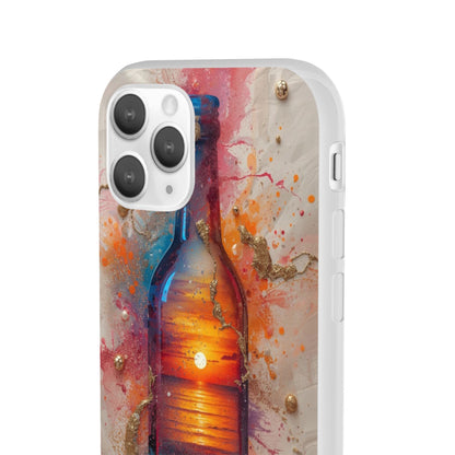 Copy of Floral Holographic Phone Case — Iridescent Leaves & Flowers Flexi Case