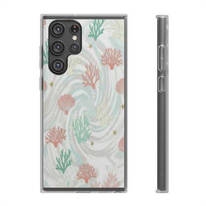 Pastel Seashell Phone Case — Coral Reef Wave iPhone Cover