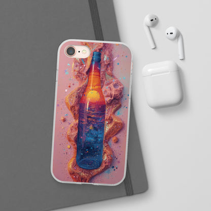 Phone Case — Surreal Sunset Bottle Art Flexible Protective Cover