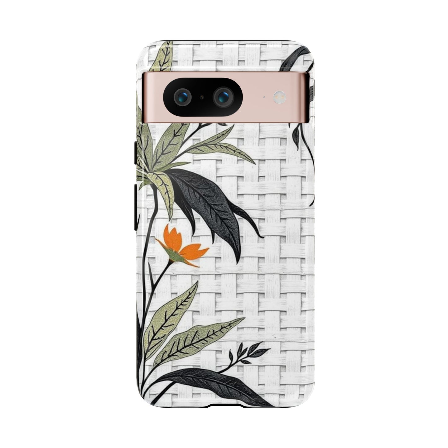 Floral Woven Tough Phone Case — Protective Botanical iPhone Cover