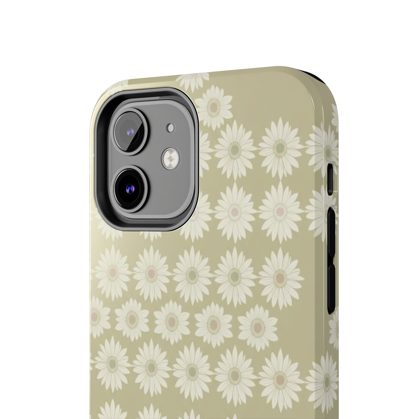 Daisy Pattern Tough Phone Case — Protective Floral iPhone Cover
