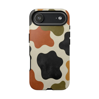 Retro Abstract Camouflage Phone Case — Earth Tone Tough Case