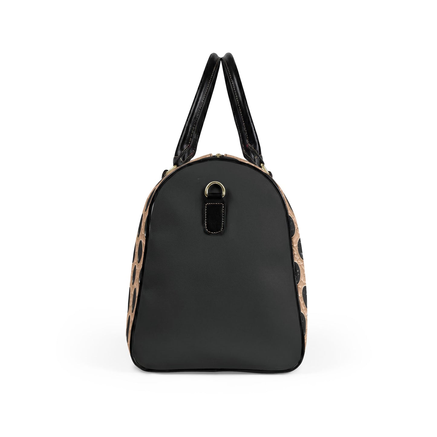 Polka Dot Faux Leather Weekender Bag