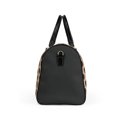 Polka Dot Faux Leather Weekender Bag