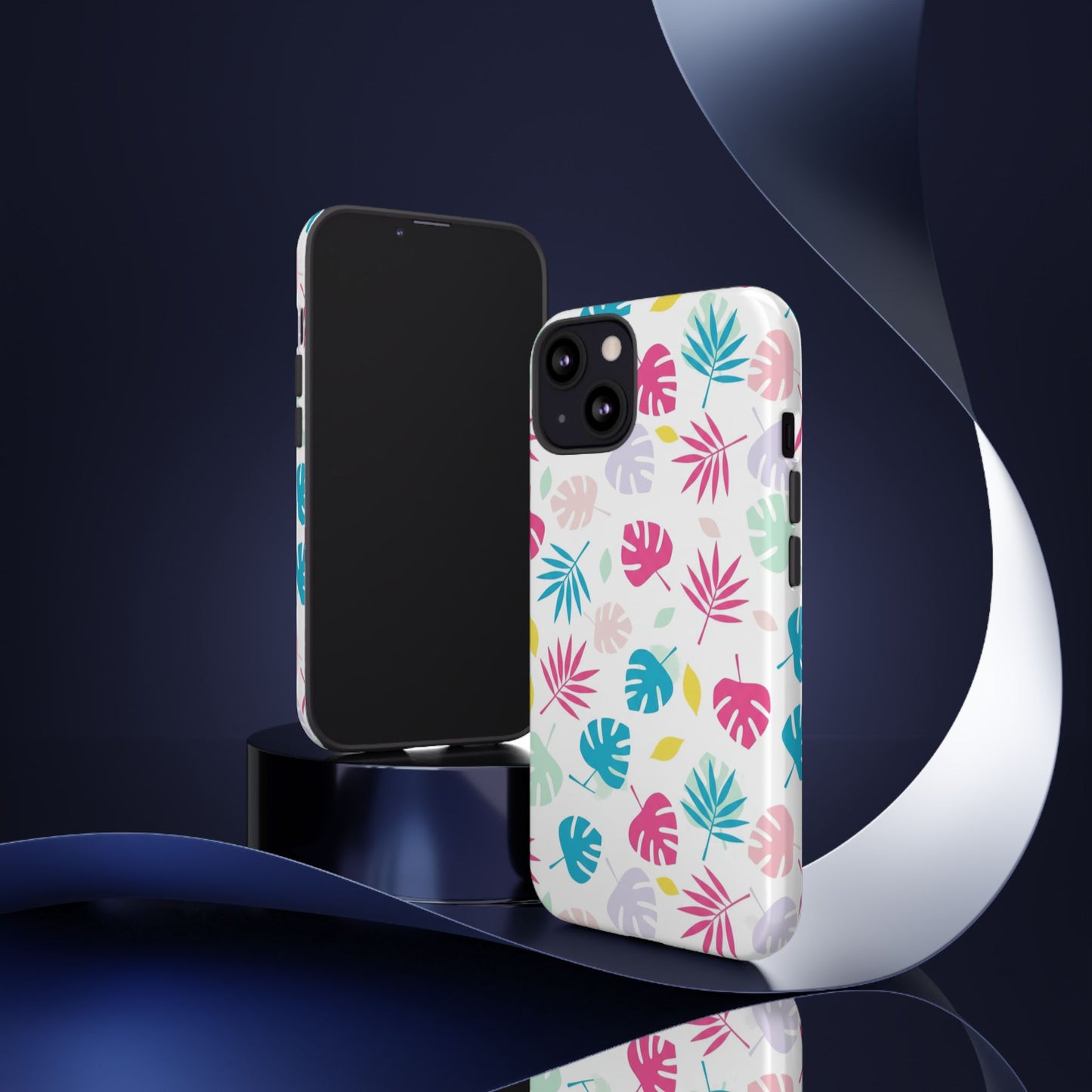 Tropical Leaf Phone Case — Colorful Pastel Monstera & Palm iPhone Case