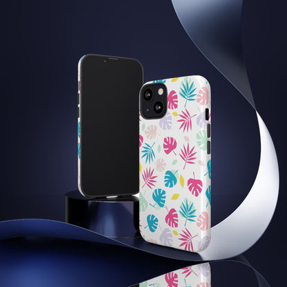 Tropical Leaf Phone Case — Colorful Pastel Monstera & Palm iPhone Case