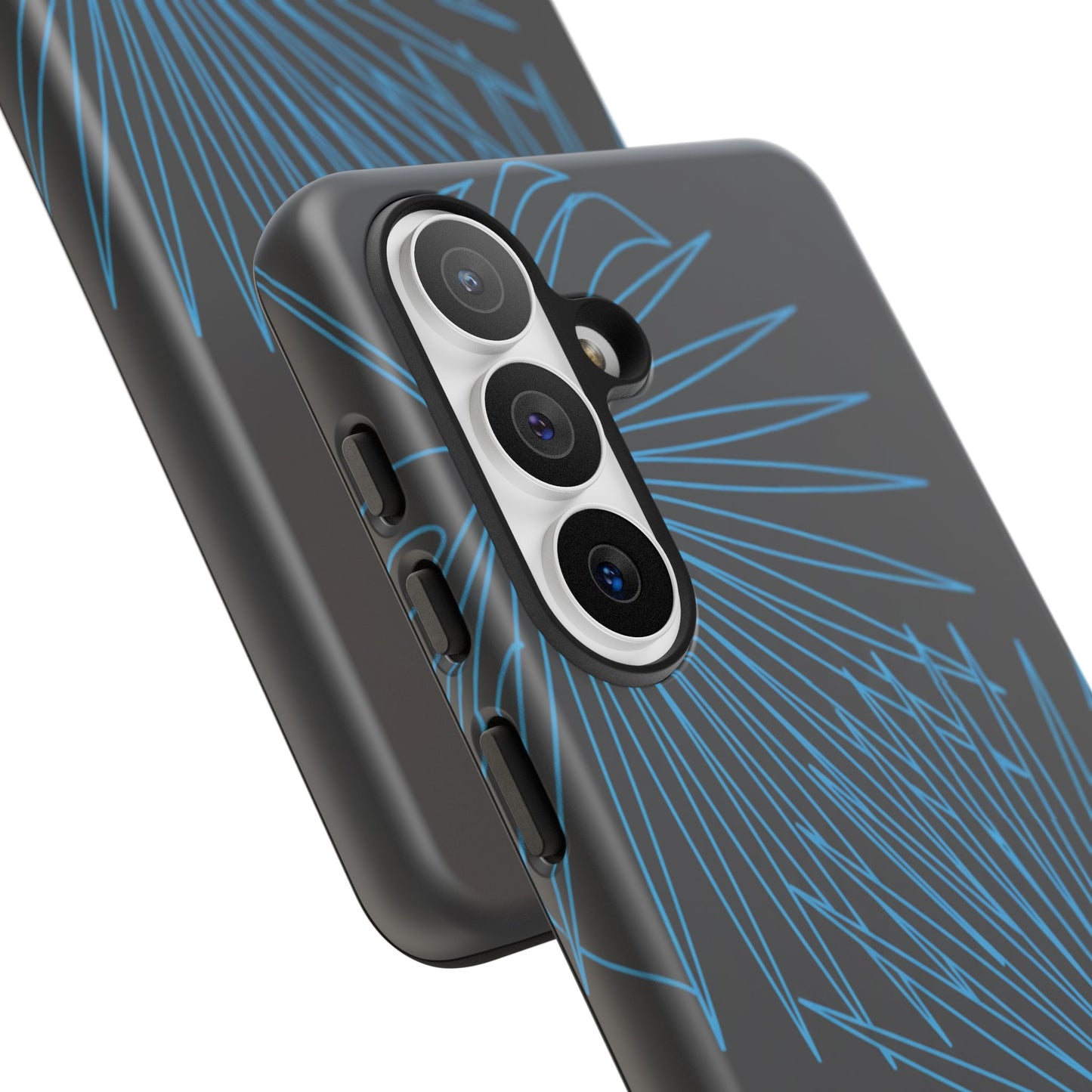 Blue Dandelion Burst Tough Phone Case — Protective Floral iPhone Cover