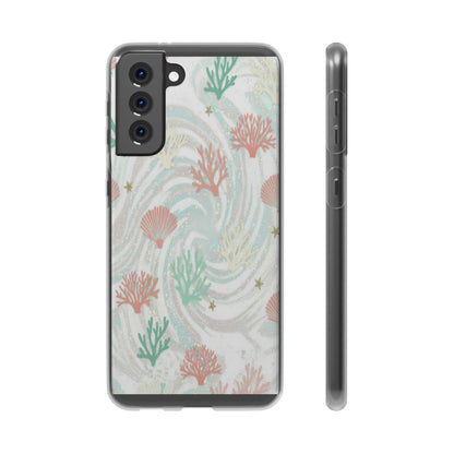 Pastel Seashell Phone Case — Coral Reef Wave iPhone Cover
