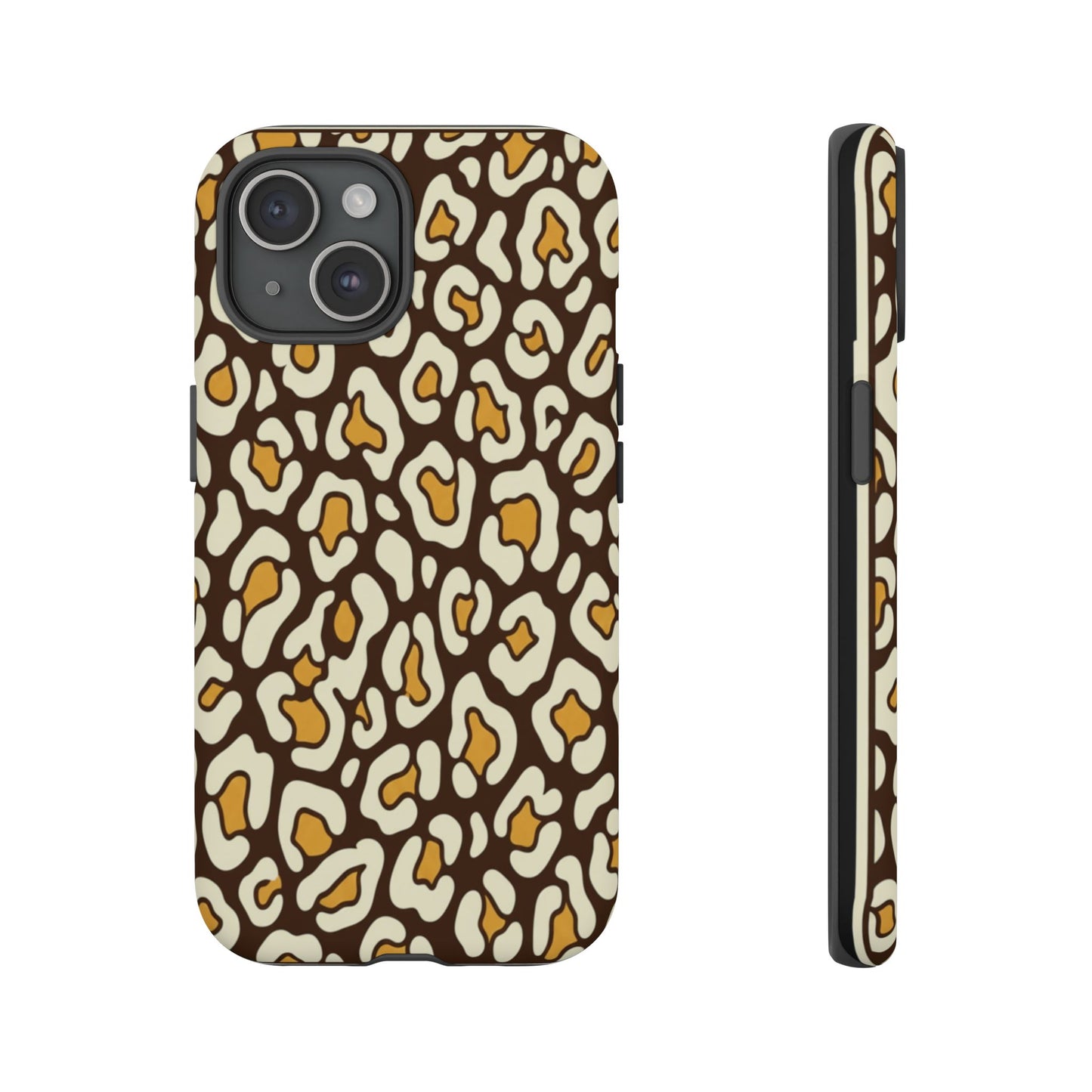 Leopard Print Tough Phone Case — Durable Protective iPhone Cover