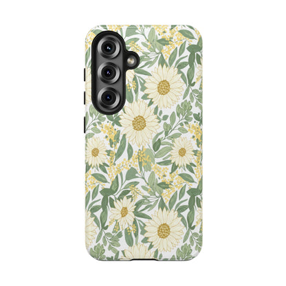 Daisy Meadow Tough Phone Case — Floral Protective Phone Cover